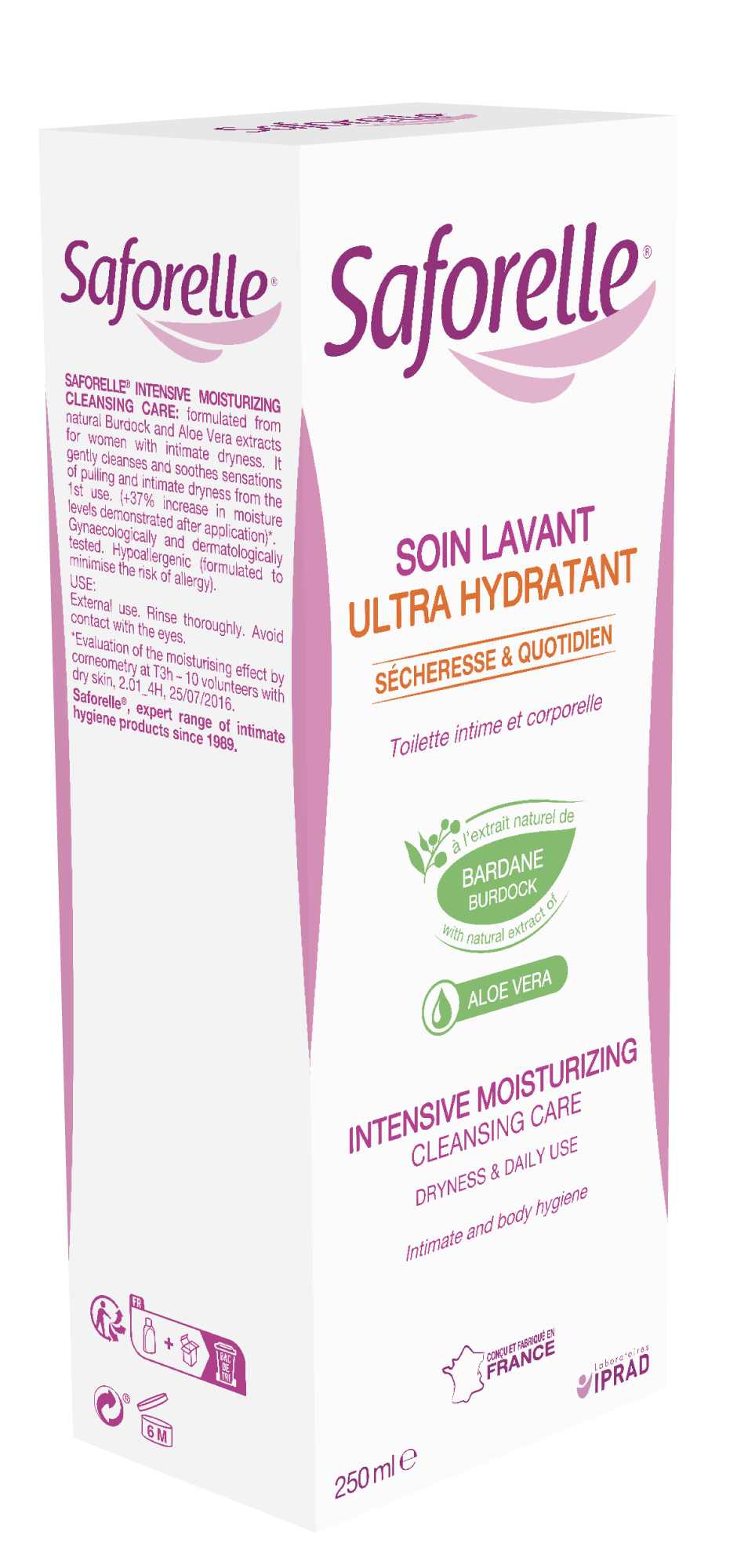 SAFORELLE left Gel îngrijire intimă şi corporală ultrahidratant