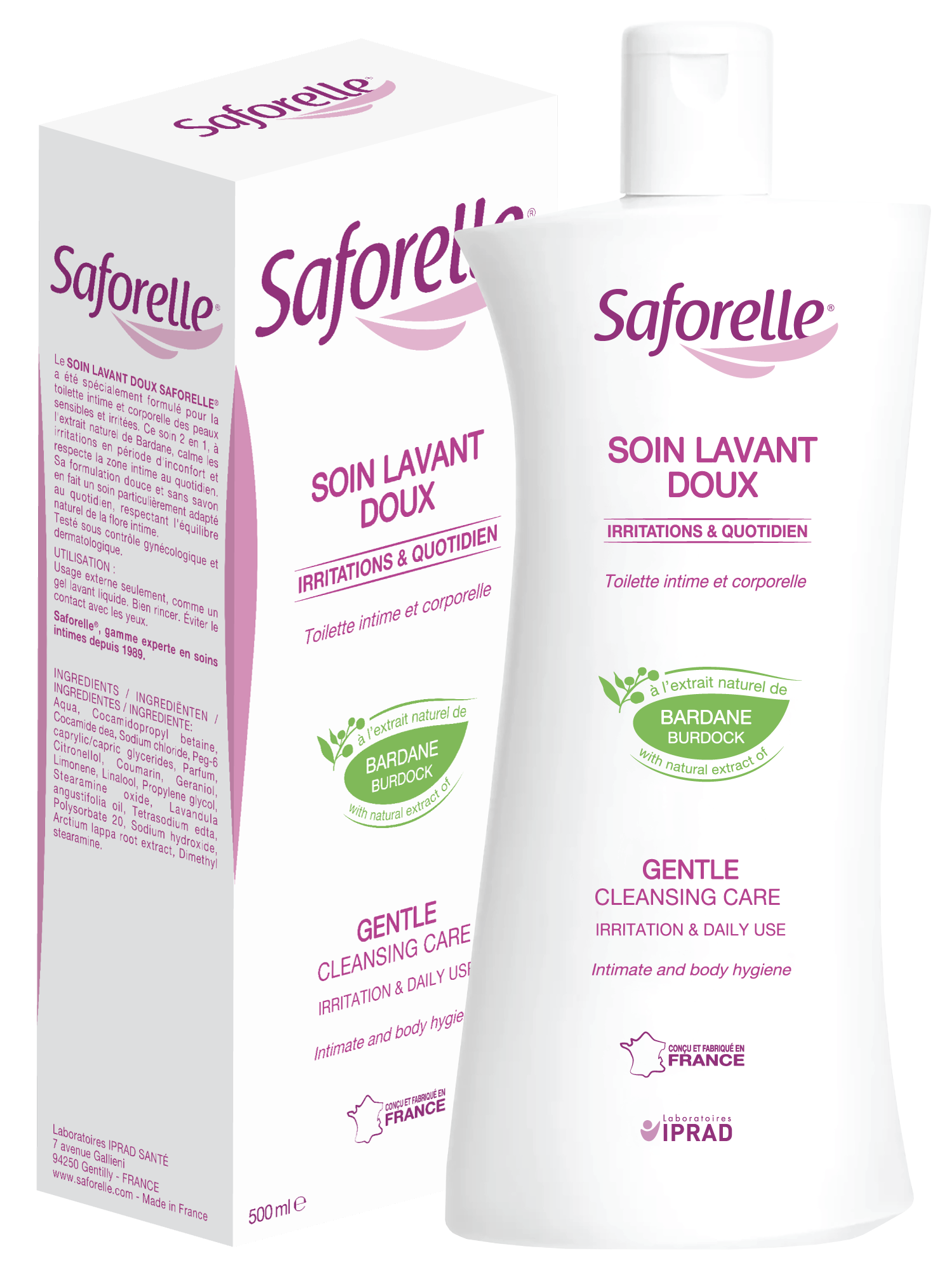SAFORELLE bottle Gel îngrijire intimă şi corporală 500ml