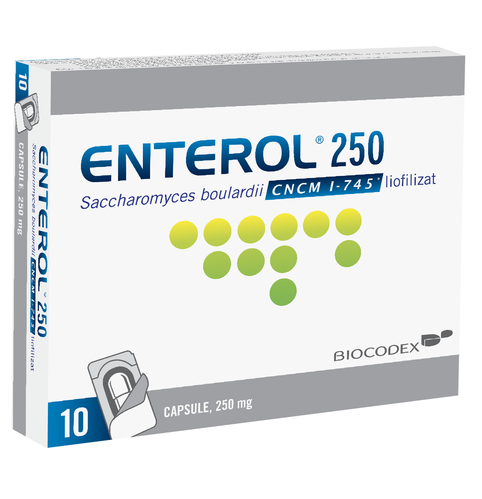 Enterol left2 10 capsule 250mg